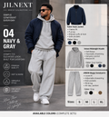 JilNext Men’s Navy &amp; Gray 3-Piece Set